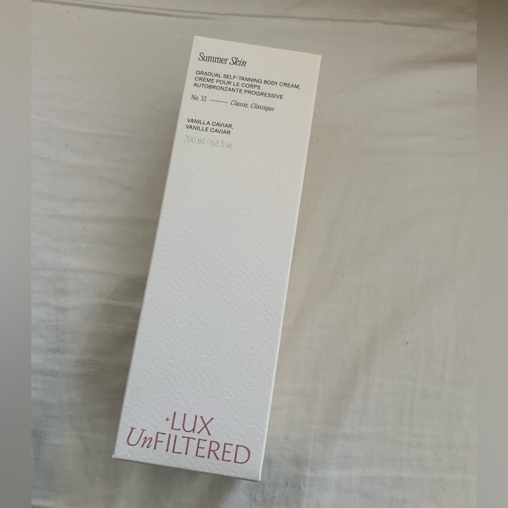 Lux Unfiltered 
Summer Skin Hydrating Gradual Self-Tanning Body Cream NWB